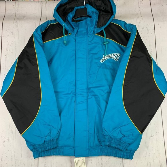 Vintage Jacksonville Jaguars Medium Jeff Hamilton Puffer Removable Hoodie Men - Picture 6 of 6